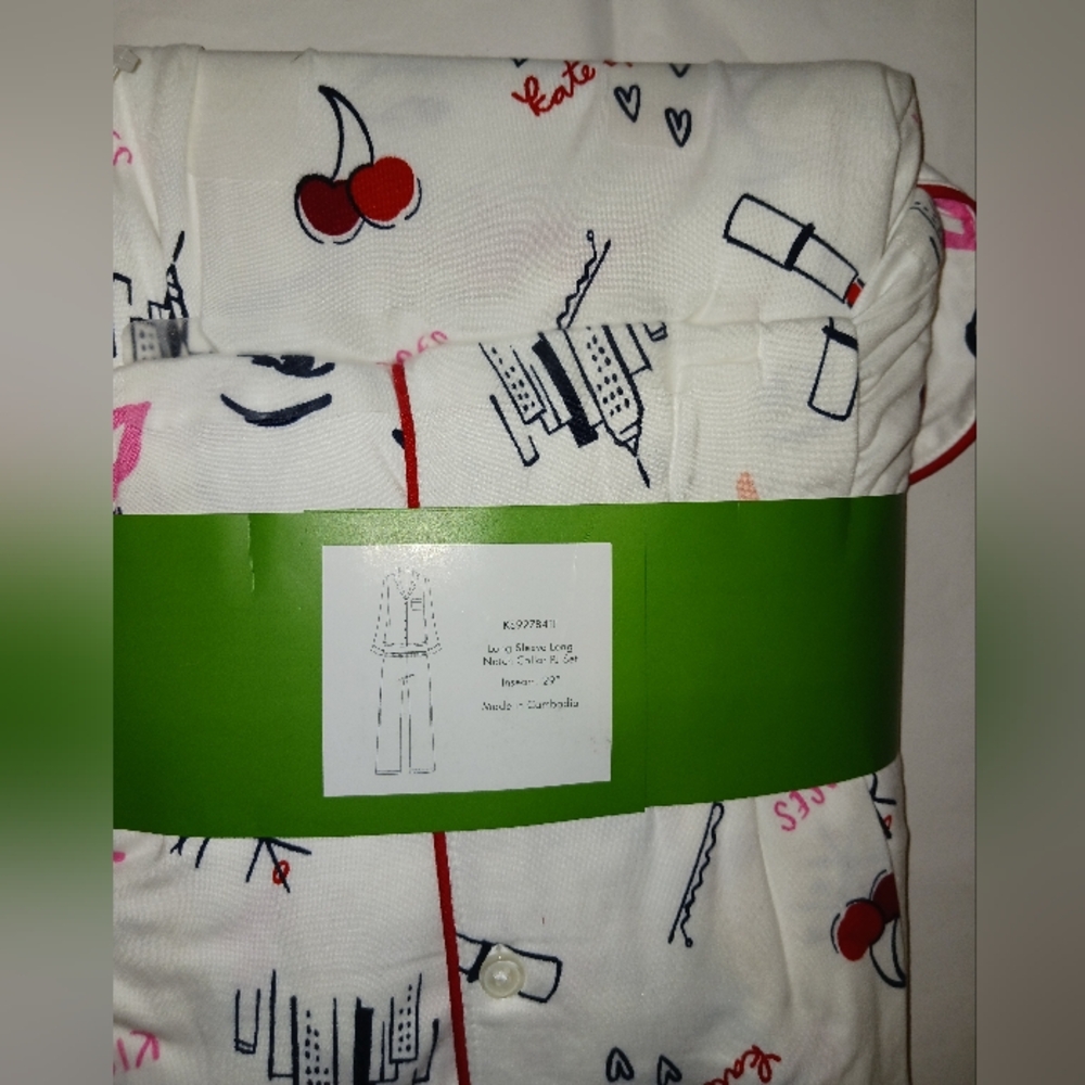 💲SOLD💲 Kate Spade With Love Long PJ Set Pajamas KS92784TF - Picture 9 of 12